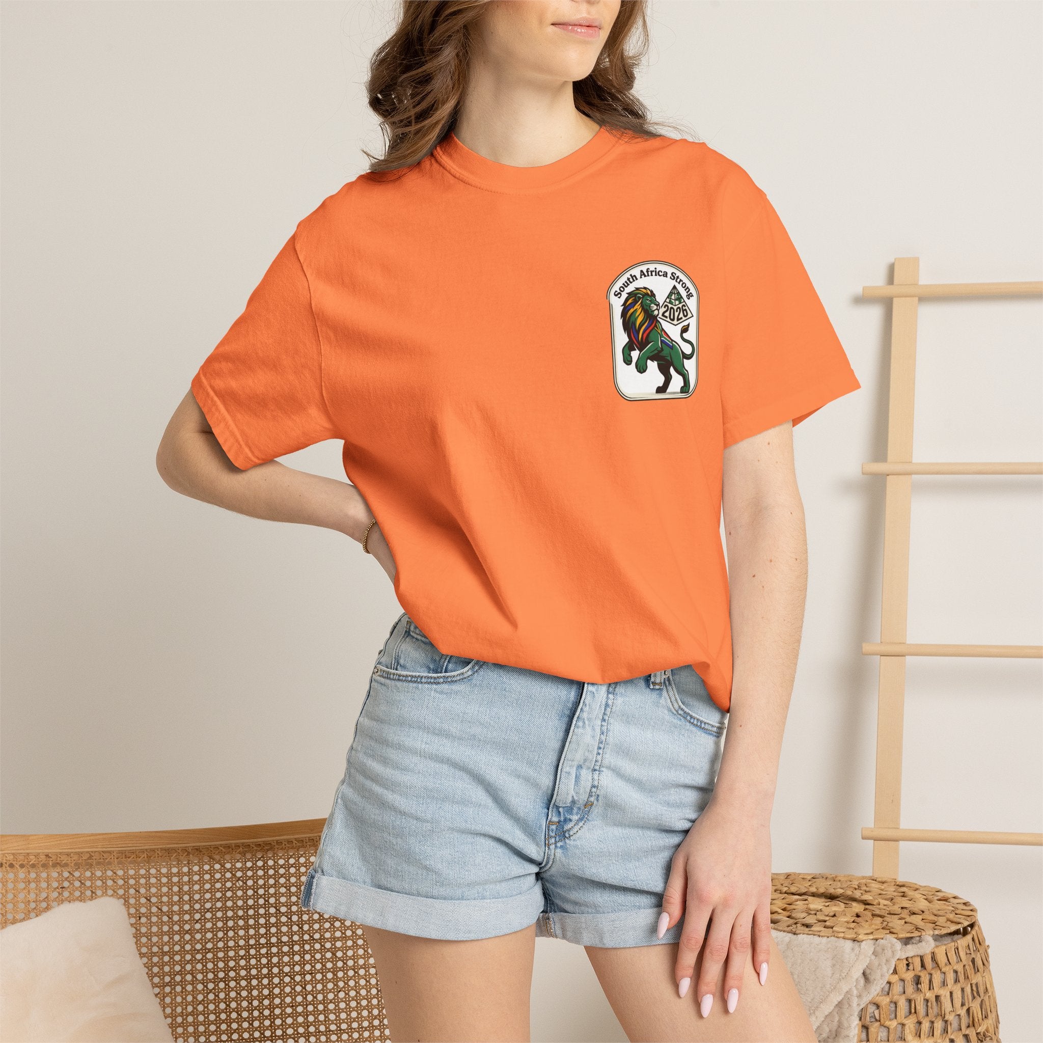 South Africa Strong Lion 2026 T-Shirt | Retro Pride Patch