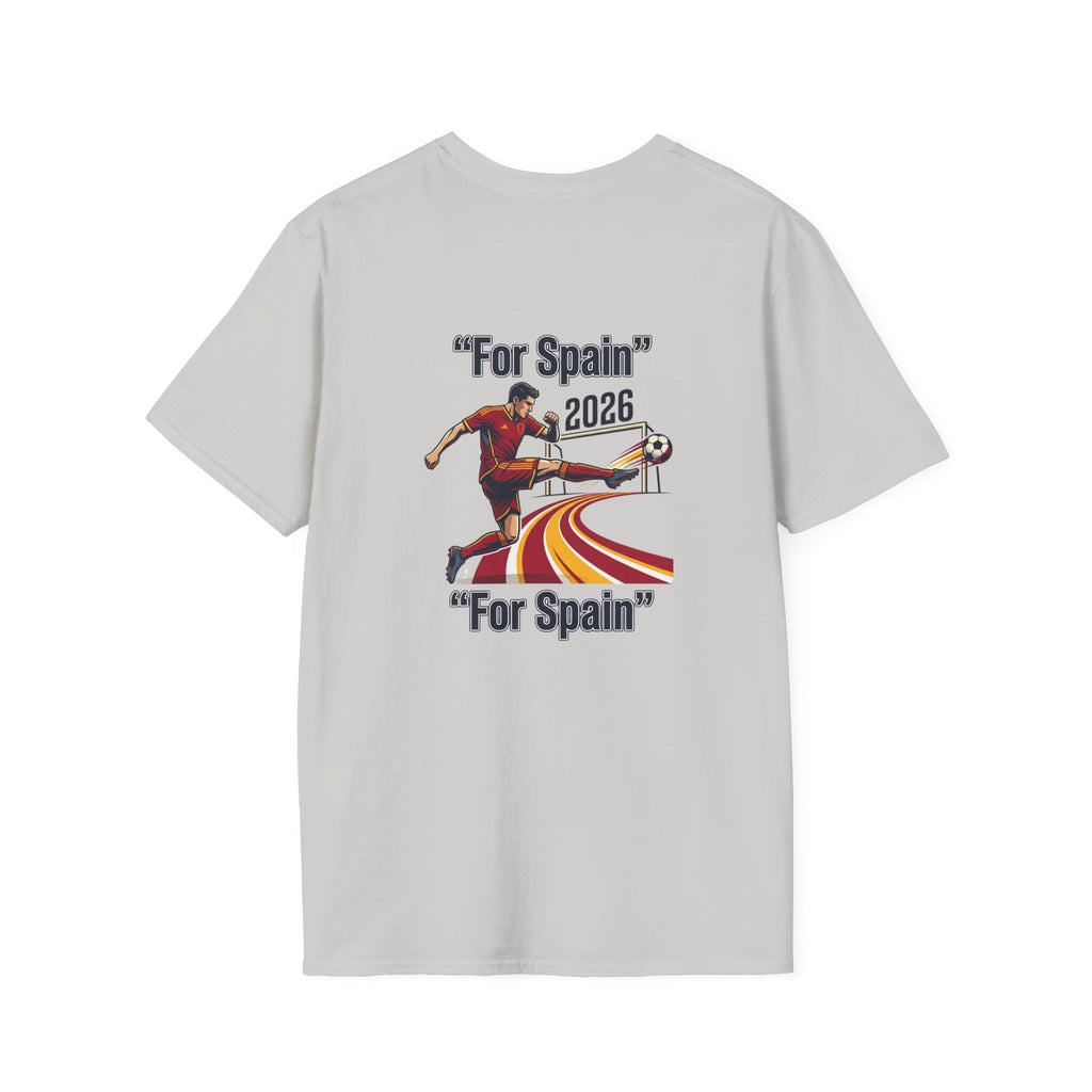 "For Spain" 2026 Soccer Player T-Shirt | Spanish Flag Stripes