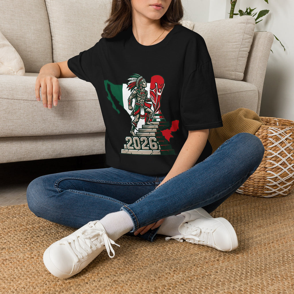 Aztec Warrior Mexico Map T-Shirt | 2026 Tournament Design