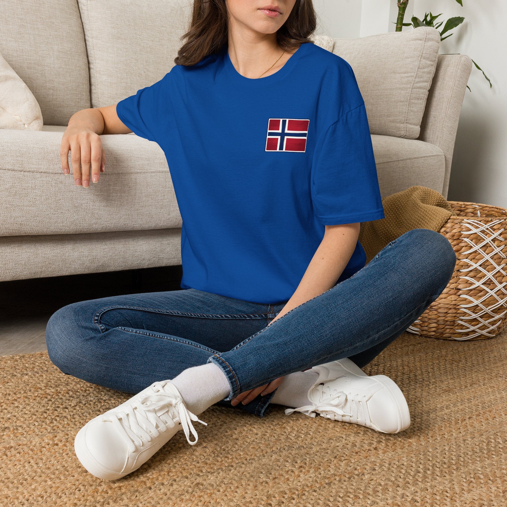 Norway Flag Chest Pocket T‑Shirt — Minimal Scandinavian Pride Tee