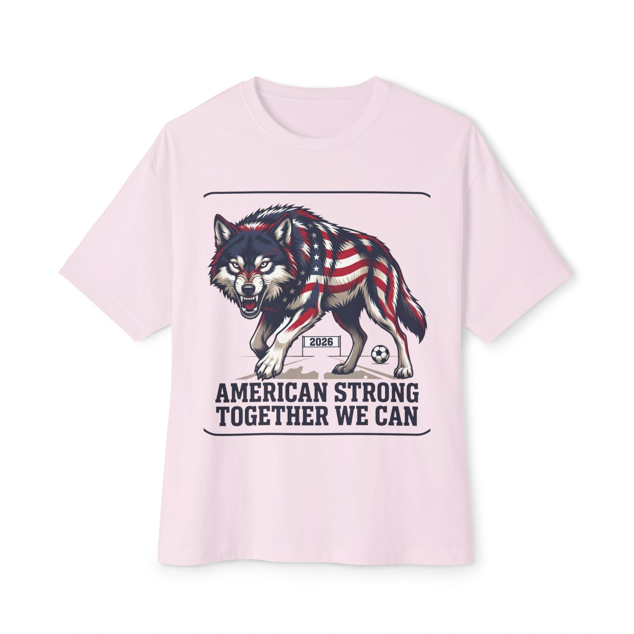 American Flag Wolf Together We Can Tee | Patriotic Shirt