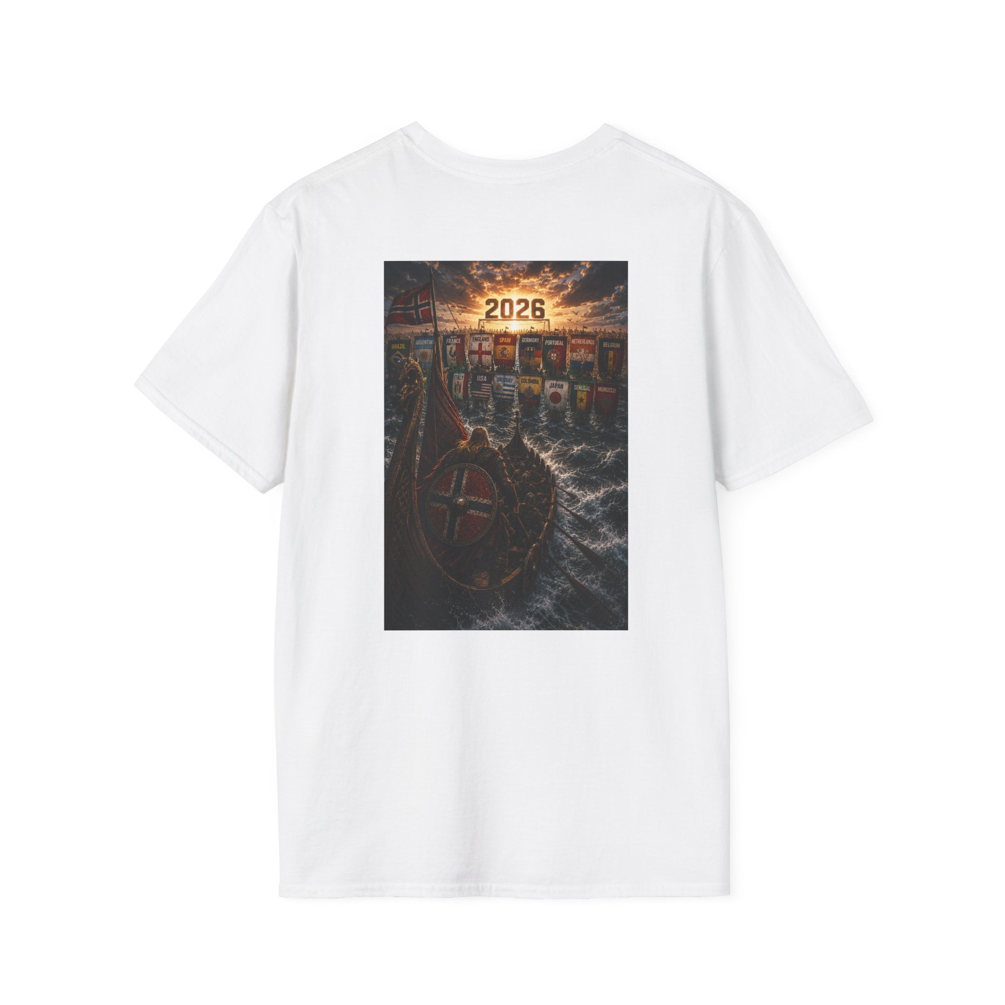 Norway Flag Chest Pocket T‑Shirt — Minimal Scandinavian Pride Tee