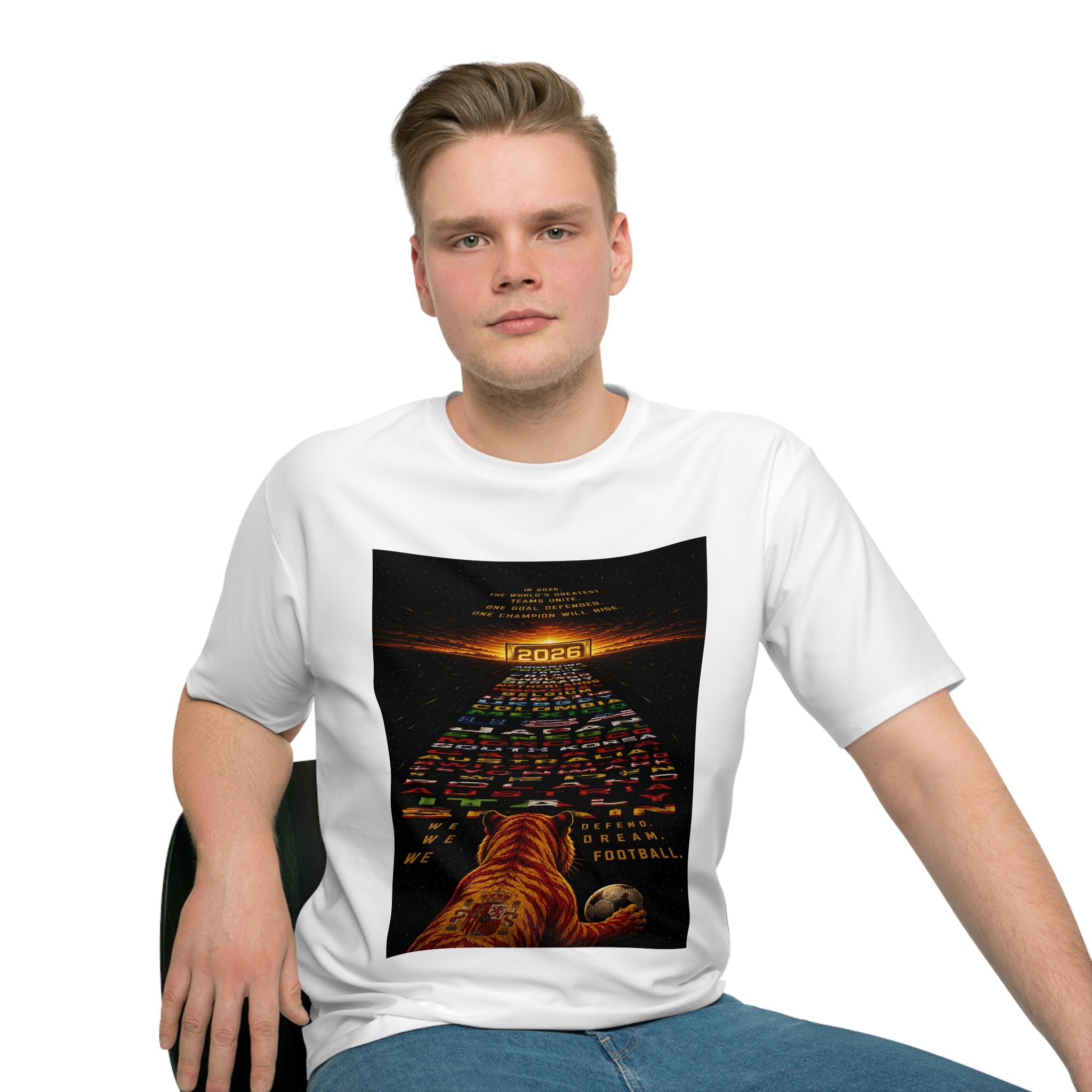 Tiger Path Vintage Football Poster T‑Shirt
