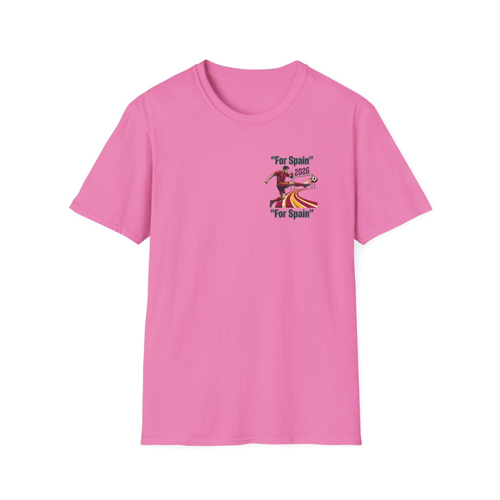 "For Spain" 2026 Soccer Player T-Shirt | Spanish Flag Stripes