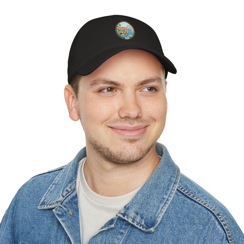 Low Profile Cap — Vintage Surf Fox Patch Embroidered Baseball Hat
