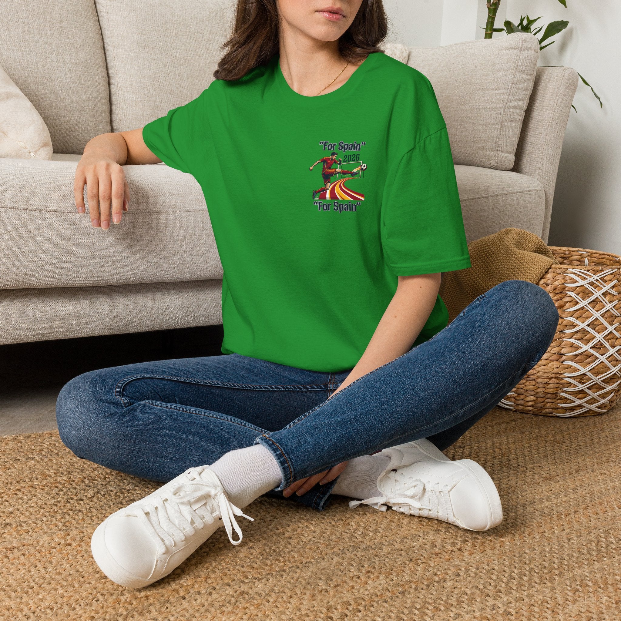 "For Spain" 2026 Soccer Player T-Shirt | Spanish Flag Stripes