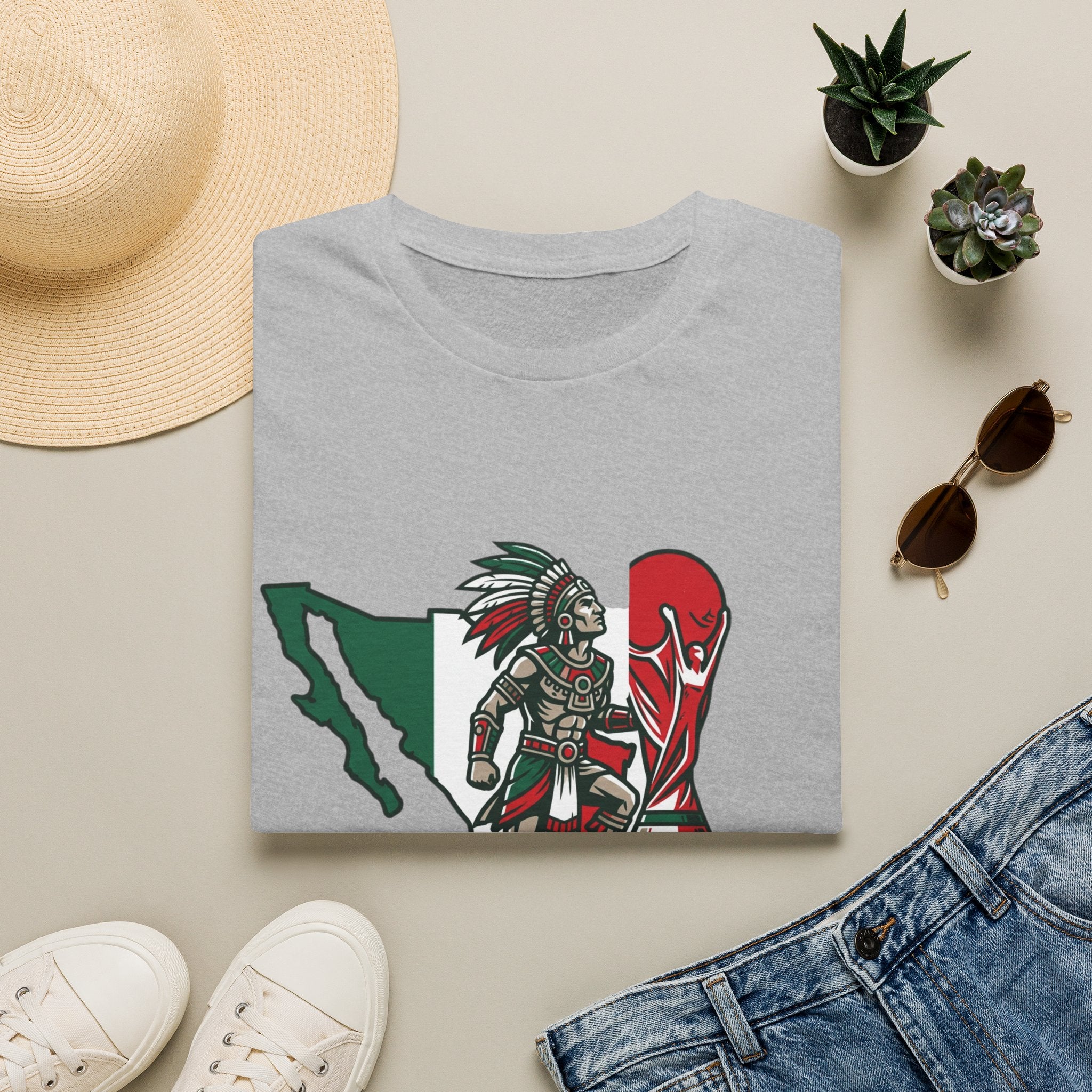 Aztec Warrior Mexico Map T-Shirt | 2026 Tournament Design