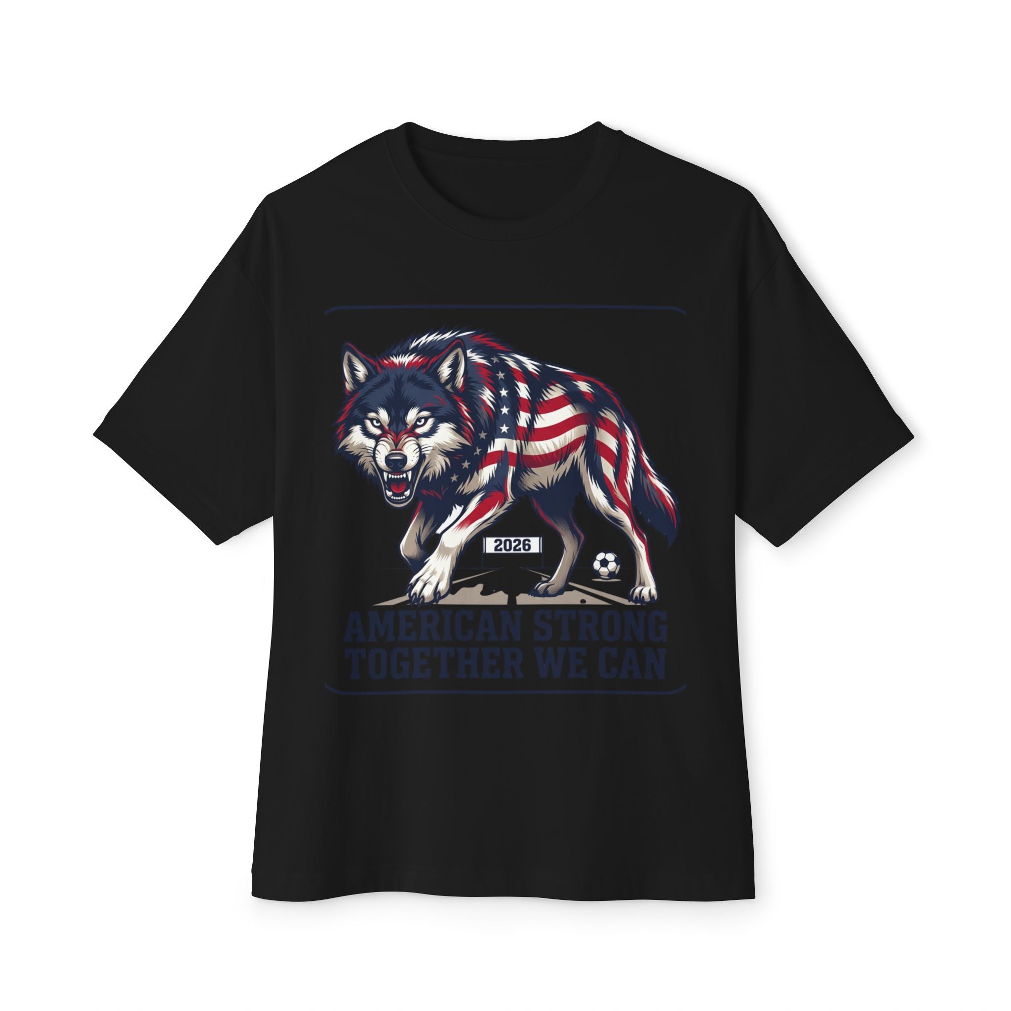 American Flag Wolf Together We Can Tee | Patriotic Shirt