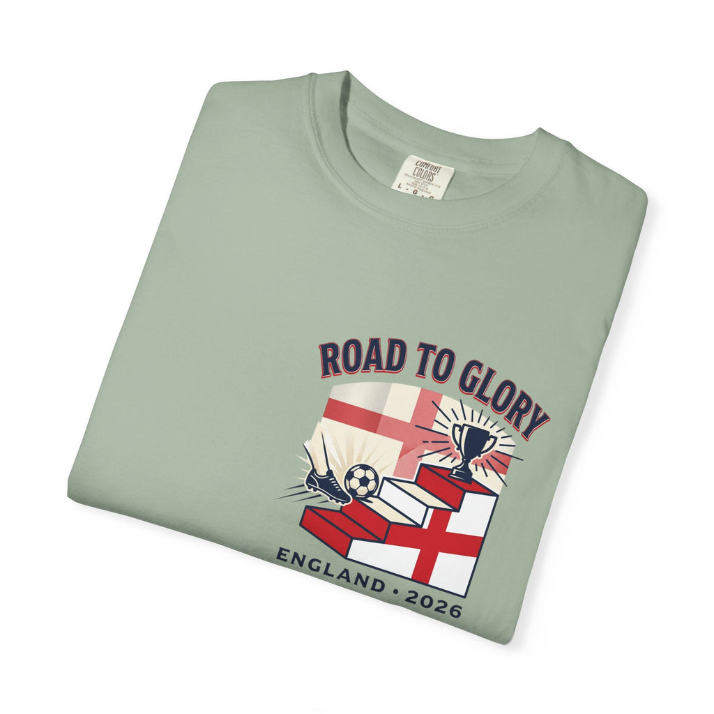 Road to Glory England 2026 Soccer Crest T-Shirt | Football Graphic Tee