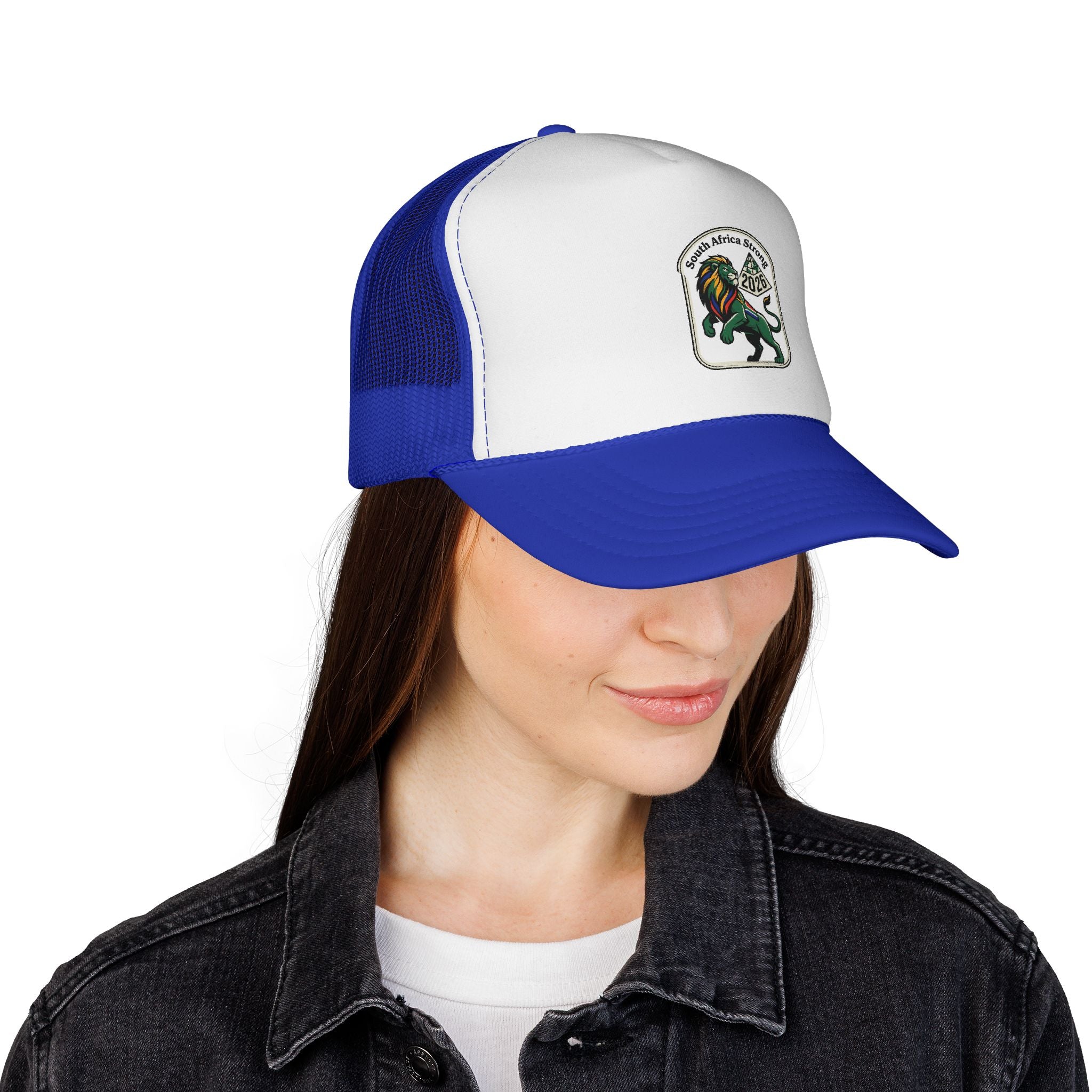 Rasta Lion Patch Trucker Cap | Reggae Lion Mesh Hat