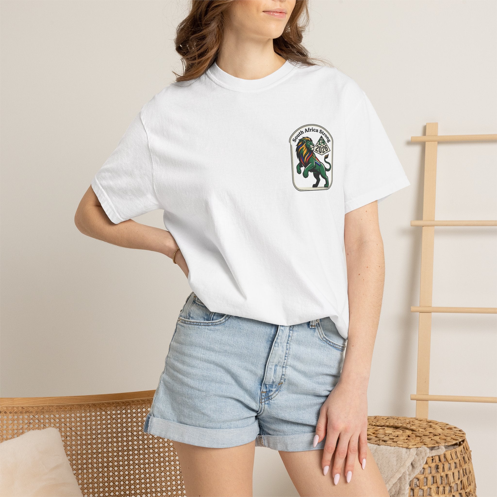 South Africa Strong Lion 2026 T-Shirt | Retro Pride Patch