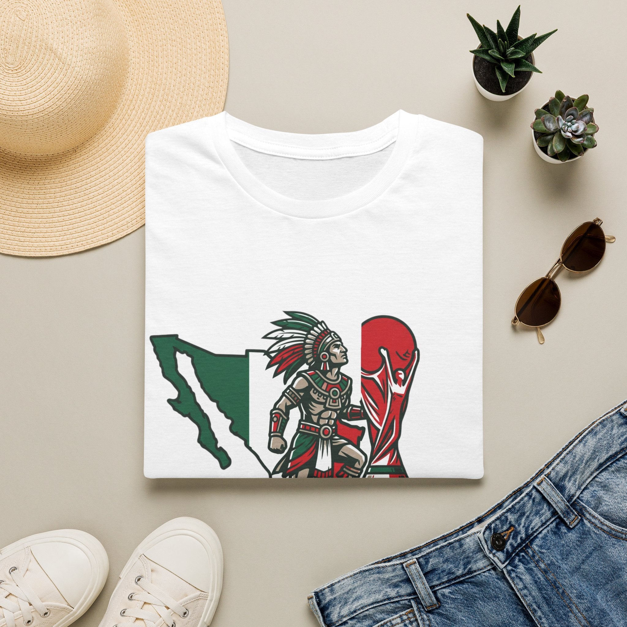 Aztec Warrior Mexico Map T-Shirt | 2026 Tournament Design