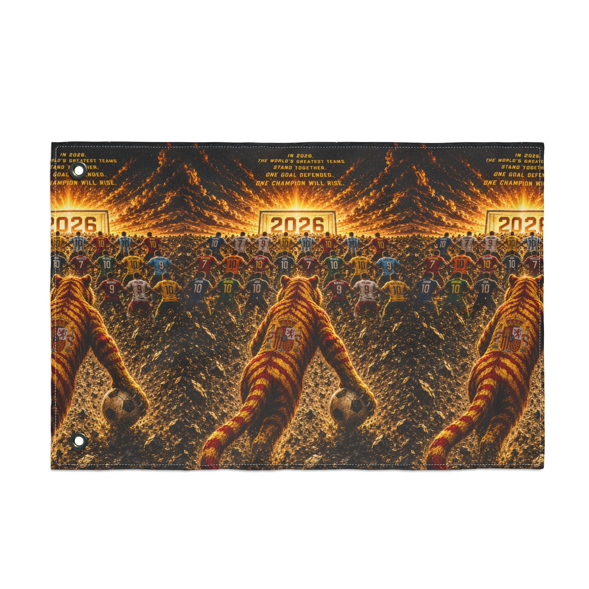 2026 Tiger Parade Double-Sided Flag — Retro Festival Banner